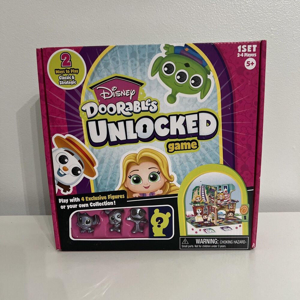 Disney Doorables Unlocked Board Game Toy With 4 Exclusive Figures New/Sealed